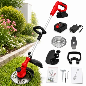 Powerful 450w Wireless Telescopic Handle Automatic Grass Cutter With Multiple Blade Heads Included Electric Lawn Mover