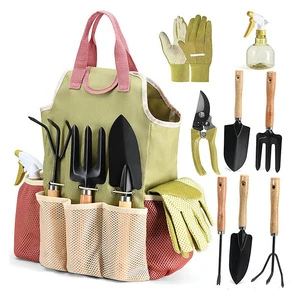 9pcs Garden Planting Landscaping Tools Set Potted Flowers Home Gardening Flower Cultivation Outdoor Soil Digging Kit Combination