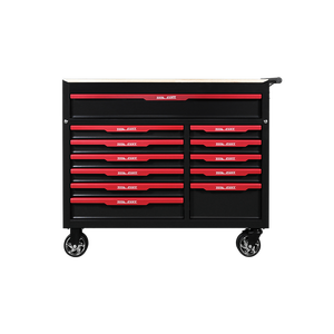 Rolling Tool Chest 12 Drawer Heavy Duty 300KG Wooden Top Tool Cabinet For Garage Workshop Auto Repair Service