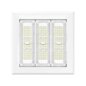 90W/120W/150W LED Canopy Light IP65 Waterproof 5-Year Warranty Outdoor Ceiling Lamp for Gas Stations High CRI 70 Adjustable