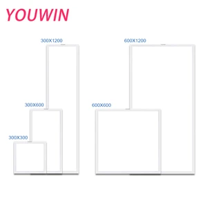 Shenzhen Youwin Custom High Quality IP44 Industrial LED Panel Light Energy-Saving 600x600mm Aluminum Body Home Office 5-Year