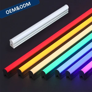 Aluminum Indoor Purple Pink Red Blue Green 2FT 3FT 4FT RGB 1.2M T5 T8 LED Tube Light
