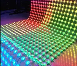 Programmable IP67 LED Mesh Screen P100 Flexible Transparent Media Facade & Advertising Point Lights