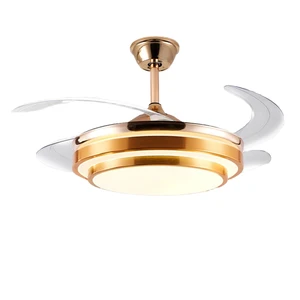 Modern 220V LED Ceiling Fan Light with Remote Control Invisible Design for Family Bedroom Dining Room Lighting