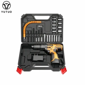 YUTUO Wholesale Electrical Combo Cordless Herramientas Drill Machine Set Other Hand Wrench Tool Box Set Tools Kit Power Tool Set