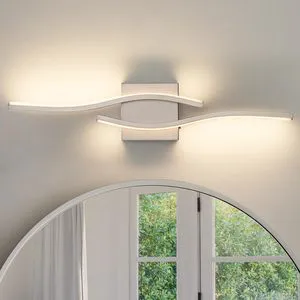 Brushed Nickel Bathroom Vanity Lights Fixtures Over Mirror Modern Vanity Lighting Led Bath