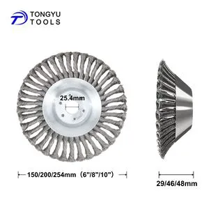 Twisted Wire Brush Cutter Head 6 8 10 Inch, Steel Trimmer Wheel Blade for Garden Sidewalk & Driveway Weed Cleaning