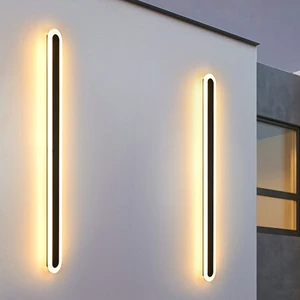 Outdoor Linear Wall Light Waterproof Outdoor IP65 Line Light Hotel Project Garden Courtyard Wall Fixture