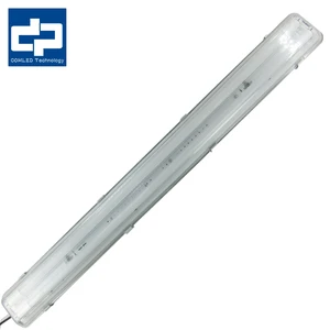 4ft LED Tube Light Fitting IP65 vapor Tight Linear Lamps Double T8 Tubes With Bridge Wiring Design Widely Used in Tunnel