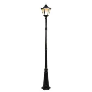 Outdoor European Antique Garden Solar LED Street Light with IP67 Waterproof Metal Construction 3-Year Warranty