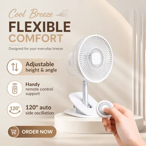Air Cooling Wall Hang Plastic Customized Brushless Lamp Powerful Table Led Type C Usb Wholesale Silent China Room Led Fan Lamp
