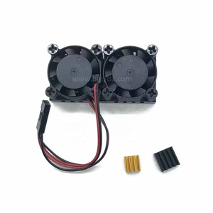 Raspberry Pi Cooling Fan 4 Model B Dual Fan With Heat Sink Double Cooling Fan Cooler Optional for Raspberry Pi 4B 3B+