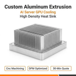 Custom 6063-T5 High Density Aluminum Extrusion Precision GPU AI Server Cooling Heat Sink