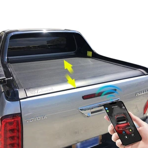 Zolionwil Electric Aluminum Pickup Truck Bed Waterproof Roller Lid Tonneau Cover For TOYOTA HILUX REVO ROCCO Gd6 Smart Cab 2018