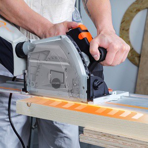 Zhongshan Juzhiyuan New Industrial Portable Saw Track Table Plunge Saw SJ-55 Brushless Track Saw For Wood Cutting