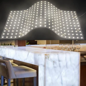 Flexible LED Panel Sheet DC24V 28W 242 LEDs Ultra High CRI 6000K Voice Control LED Light for Backlighting & Hotel Applications