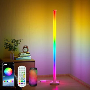 RGB Colorful Home Decorative Standing Lamp 1.5M Change Remote Control Led Floor Lamp for Bedroom Decorative Led Floor Light
