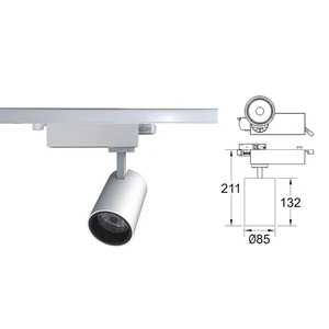 Anti Glare High Color Render LED COB Track Spotlight for Jewelry Boutique Art Gallery Museum Indoor Item Focus Lighting