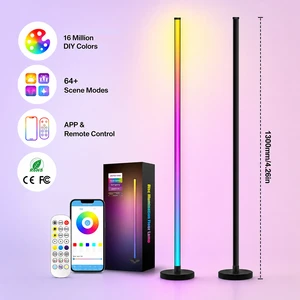 Floor Lamp Standing Modern Rgbic Smart Corner Floor Lamp Alexa Music Sync IP65 Christmas Decorations