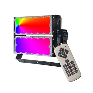 Typhoon Resistant High Mast Flood Light RGBW 300W with Remote Control for Outdoor Wall Washer Building Trees Exhibition Bar KTV