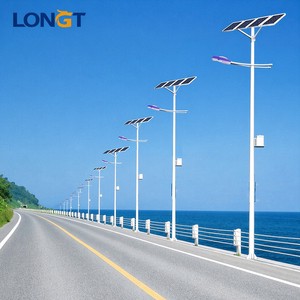 Solar Lighting LED Iron Light Pole Bright IP66 Rated Solar Street Light with Battery Backup