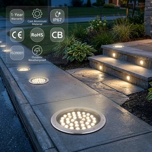 Outdoor Waterproof IP67 Aluminum Driveway Cast Aluminum Park Landscape Garden Inground LED Underground Lights For Pathway Tree