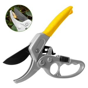 High Quality SK5 Steel PP Handle Branch Cutter Tools Garden Pruning Shears Scissors Ratchet Pruner