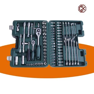 GK-G006 78pc OEM Hand Operated Steel Green Customizable Logo Auto Body Panel Repair Disassembly Tool Kit