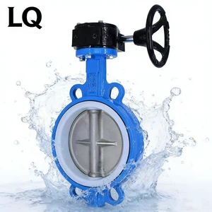 LANGQIAO Soft-Sealed Butterfly Valve D71X (Ductile Iron/Stainless Steel)-Manual Operated Water/Oil Media Low-Medium Temp Service