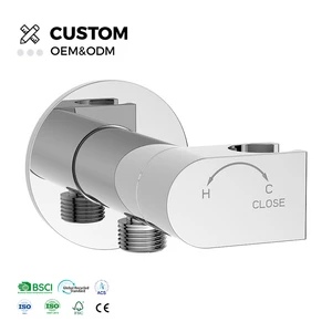 GEE-N Luxury Chrome Hot And Cold Water Brass Angle Valve Bidet Shut Off Valve For Bidet Sprayer Shattaf