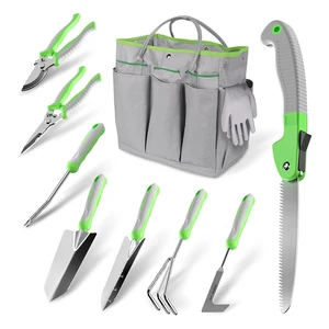 10 Piece Gardening Tools Set Stainless Steel Garden Hand Tool Kit Ideal Outdoor Garden Tool Set Gift
