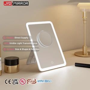 Supplier Ultra Thin Detachable 8X Magnifying Stepless Dimming With Type C Vanity Lights Led Makeup Portable Cosmetic Mirror