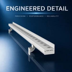 DMX RGBW LED Wall Washer IP65 Aluminum Smart Outdoor Lightshow Linear Wall Light for Building Exterior Illumination