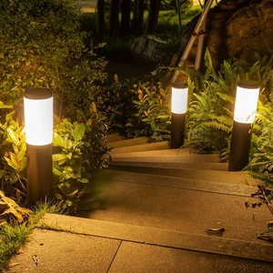 Modern Stainless Steel Lawn Lamps Black Outdoor Garden Yard Light Waterproof IP65 Led Landscape Yard Lawn Path Lamp
