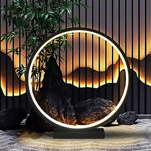 Circular Lawn Lamp, Outdoor Waterproof, Simple Circular Lawn Lamp, Villa Terrace Lamp, Hotel and Guesthouse Landscape Courtyard