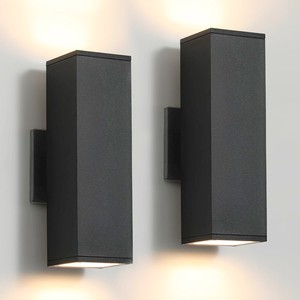Vintage Aluminum LED Wall Lamp 120-277V IP65 Solar Waterproof Outdoor Garden Square Fixture with 5-Year Warranty 3000K