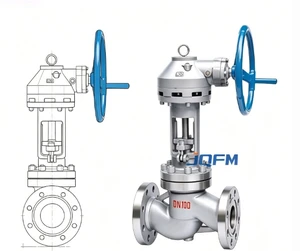 J41W Stainless Steel Globe Valve SS304 SS316 Flanged Industrial Stop Valve API DIN ISO9001 CE Certified