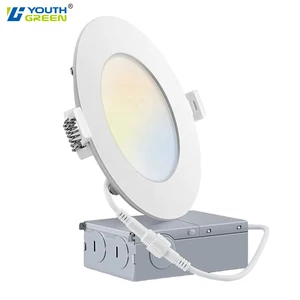 LED Canless Downlight Round IP54 Wet Location Indoor Downlight 4 Inch Recessed LED Slim Panel Light Ultra Thin LED Panel Light