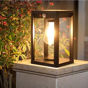 Outdoor Solar Power Light for Front Solar Pillar Post Light Outdoor Waterproof Aluminum Led Pillar Lamp