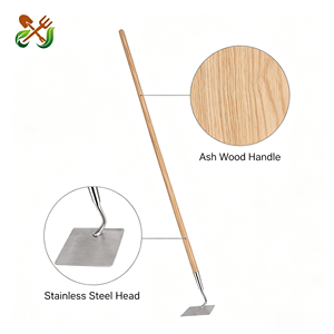 Agriculture Hand Tools Tines Rail Steel Dutch Hoe Weeding Wood Handle Standard Vegetable Garden Cultivator Stirrup Loop Hoe