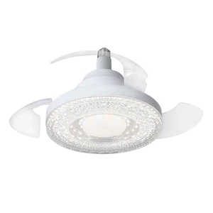 Modern Style Remote Control Acrylic Invisible Dining Fan E27 Socket Fan Light LED Ceiling Fan with Light