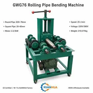 GWG76 Square Pipe Bending Machine 50-100mm Automatic Hydraulic Three Roll with Stainless Steel Motor & Engine