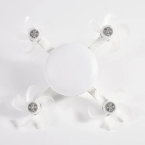New UAV Design Fan Light 3 Heads 4 Heads E27 Fan Light 60W CCT Dimmable Fan Light