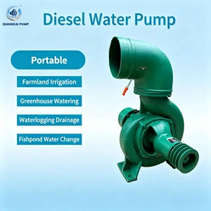 Portable Diesel Centrifugal Water Pump for Farmland Irrigation, Greenhouse Watering and Fishpond Water Change