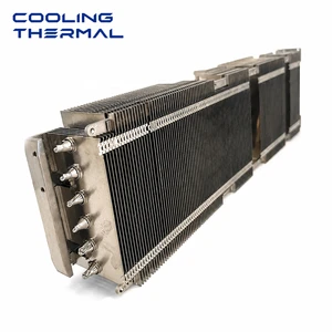 Aluminum Copper Heat Pipe Zipper Fin Stack Heat Sink with Customizable Dimensions