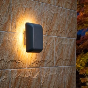 Modern Minimalist Outdoor Waterproof Wall Lamp Die-cast Aluminum Alloy Body Opaque Milky White PC Diffuser Square LED Decorative