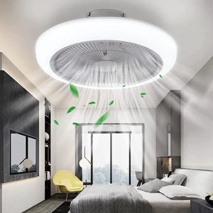 Modern Remote Control LED Ceiling Light with Fan 6 Speed 3 Color Light 45cm Fan Light with Remote Control for Bedroom and Hotel