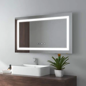 36x36 LED Mirror For Bathroom Dimmable Illuminated Mirror Vanity Mirror With Lights Anti-Fog (Backlit And Front Lighted)