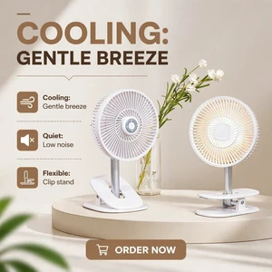 Lamp Clip On Fans Ceiling New Wall Mounted Air Cooler Electric Office Telescopic Desk Usb Remote Control Mini Fan With Clip