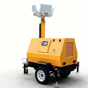 Portable Compact Mobile Light Tower - Manual Mast, New Arrivals & Energy-Saving LED